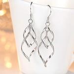 12 Pairs Silver Dangle Earrings - Boho Style Set