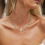 Turquoise Beaded Choker Necklace for Women