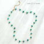 Turquoise Beaded Choker Necklace for Women