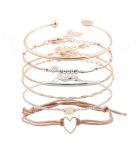 Bohemian Multi-Layered Beaded Charm Bracelet Set