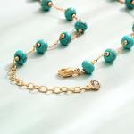 Turquoise Beaded Choker Necklace for Women