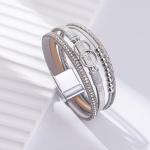 Boho Wrap Bracelet Set with Gold Beads