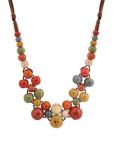 Colorful Boho Ceramic Bead Necklace for Women