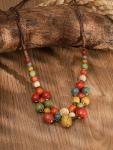 Colorful Boho Ceramic Bead Necklace for Women