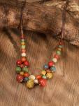 Colorful Boho Ceramic Bead Necklace for Women