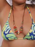 Colorful Boho Ceramic Bead Necklace for Women