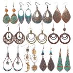 11 Pairs Boho Vintage Drop Dangle Earrings Set