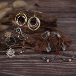 11 Pairs Boho Vintage Drop Dangle Earrings Set
