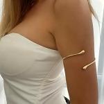 Gold Adjustable Arm Cuff Bracelet for Women