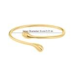 Gold Adjustable Arm Cuff Bracelet for Women