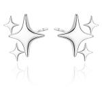 Trendy Sterling Silver Star Stud Earrings