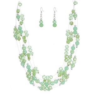 Colorful Boho Beaded Necklace and Earring Set