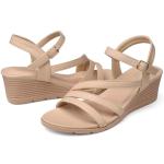Women's Dressy Wedge Sandals with Ankle Strap