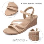 Women's Dressy Wedge Sandals with Ankle Strap