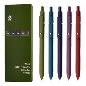 5 Pack UIXJODO Black Gel Pens with Grip