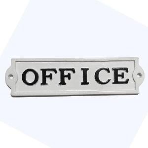 Cast Iron Office Door Sign - Decorative Plaque