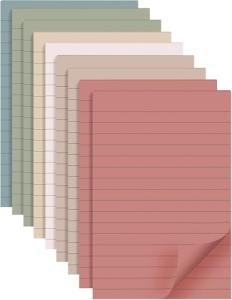 Vintage Colored Sticky Notes Pads - 9 Pack