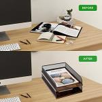 Vintage Wood and Metal Letter Trays Set of 2