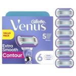 Gillette Venus Deluxe Smooth Swirl Razor Refills, 6 Count