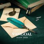 VANGOAL Vintage Green Feather Pen and Ink Set