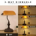 Vintage Banker Desk Lamp with USB Port