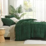 Emerald Green Boho King Comforter Set, 3 Pieces