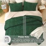 Emerald Green Boho King Comforter Set, 3 Pieces