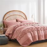 Blush Pink 7-Piece Full Tufted Comforter Set
