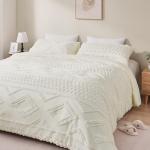 Boho Queen Comforter Set with Sheets – Beige