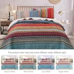 Bohemian Quilt Set for Queen Beds, 3 Pieces