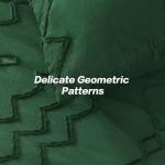 Emerald Green Boho King Comforter Set, 3 Pieces