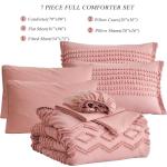 Blush Pink 7-Piece Full Tufted Comforter Set