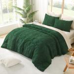 Emerald Green Boho King Comforter Set, 3 Pieces