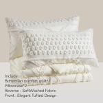 Boho Queen Comforter Set with Sheets – Beige