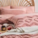 Blush Pink 7-Piece Full Tufted Comforter Set