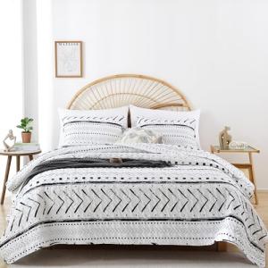 Boho Geometric Queen Quilt Bedding Set