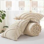 Beige Boho Tufted California King Comforter Set