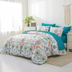Boho Floral Queen Comforter Set - 7 Pieces
