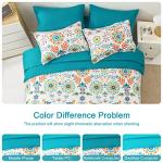 Boho Floral Queen Comforter Set - 7 Pieces