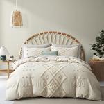 Soft Boho Tufted Queen Duvet Cover Set