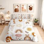 Boho Rainbow Bedding Set for Twin Girls