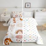 Boho Rainbow Bedding Set for Twin Girls