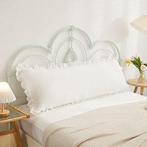 Boho White Body Pillowcase with Ruffled Fringe