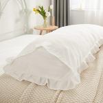 Boho White Body Pillowcase with Ruffled Fringe