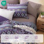 Dark Purple Boho Queen Size Comforter Set, 7 PCS