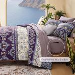 Dark Purple Boho Queen Size Comforter Set, 7 PCS