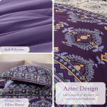 Dark Purple Boho Queen Size Comforter Set, 7 PCS