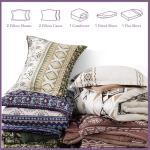 Dark Purple Boho Queen Size Comforter Set, 7 PCS