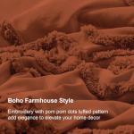 Terracotta Boho Tufted King Comforter Set