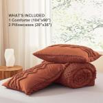 Terracotta Boho Tufted King Comforter Set